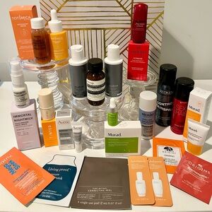 ✨ 20-Piece Luxury Skincare & Hair Travel Set ✨Murad, Shiseido, Redken, Origins